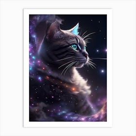 Galaxy Cat Art Print