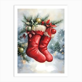 Christmas Stockings Art Print