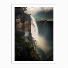 Tequendama Falls, Colombia Realistic Photograph (3) Art Print