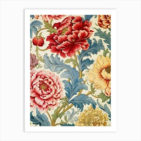 Floral Wallpaper 77 Art Print