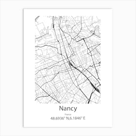 Nancy,France Minimalist Map Art Print