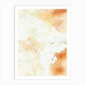 Ocher Terracota Plant Flora Art Print