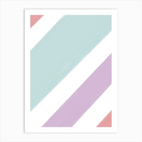 Pastel Striped Wallpaper Art Print