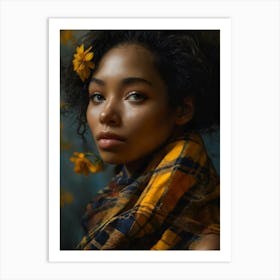Portrait Of A Young Black Woman 1 Art Print