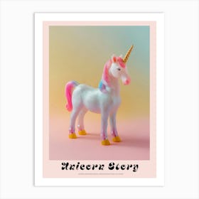 Glitter Pastel Unicorn Toy Poster Art Print
