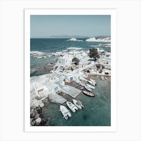 Syrmata Fisherman Houses, Cyclades Art Print