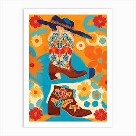 Cowboy Boots Art Print