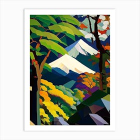 Fuji Hakone Izu National Park Japan Cubo Futuristic Art Print