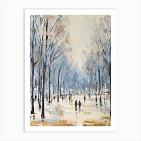 Winter City Park Painting Hyde Park London 5 Art Print
