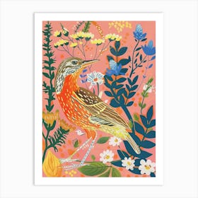 Spring Birds Roadrunner 1 Art Print