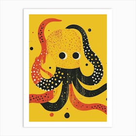 Yellow Octopus 4 Art Print