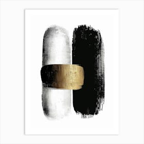 Black And Gold 35 Art Print