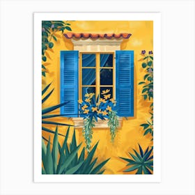 Window With Blue Shutters 2 Art Print