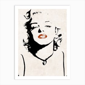 Autumn Marilyn Monroe Art Print