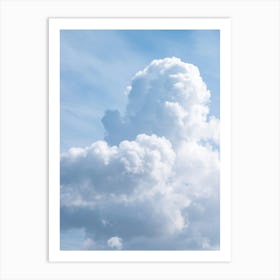 Soft white clouds in a blue sky - natural pattern - nature photography by Christa Stroo Photography Art Print