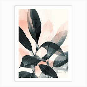 Abstract Leaves Canvas Print 2 Art Print