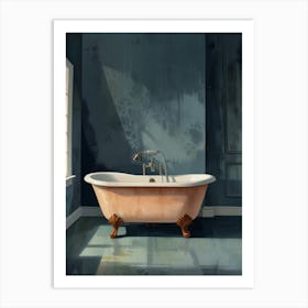 Bathtub In A Bathroom Art Print