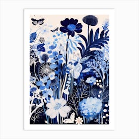 Blue Garden 1 Art Print