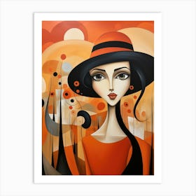 Lady In A Hat Art Print