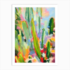 Cactus Impressionist Painting Art Print