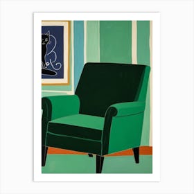 Chair And A Cat Art Print