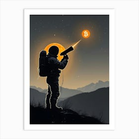 Bitcoin Rocket Launcher Art Print