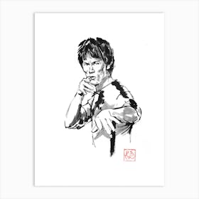 Bruce Lee En Garde Art Print