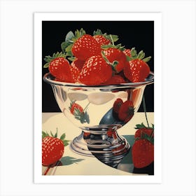 Vintage Strawberries Pop Art Photography Inspired 1 Art Print