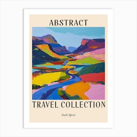 Abstract Travel Collection Poster South Africa 1 Art Print