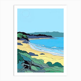 Minimal Design Style Of Byron Bay, Australia 8 Art Print