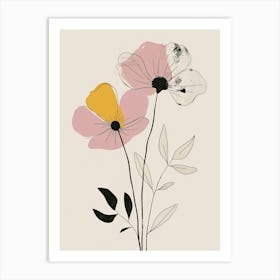 Taipei Flower Market Boho Minimalist Style Art Print