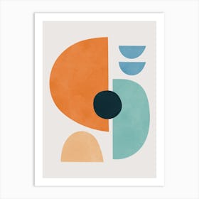 Geometry of circles and semicircles 13 Art Print