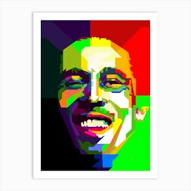 Bob Marley Jamaican Reggae Music Icon Pop Art WPAP Art Print