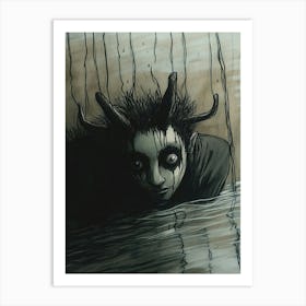 Demon In The Water Art Print