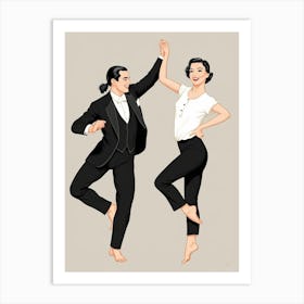 Couple Dancing Tango Art Print