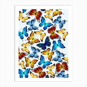 Colorful Collection Of Butterflies Art Print