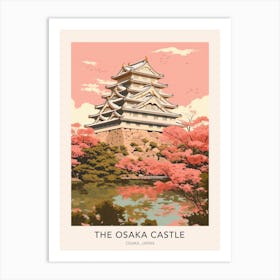 The Osaka Castle Japan Travel Poster Art Print