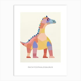 Nursery Dinosaur Art Pachycephalosaurus 1 Poster Art Print