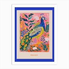 Spring Birds Poster Peacock 6 Art Print