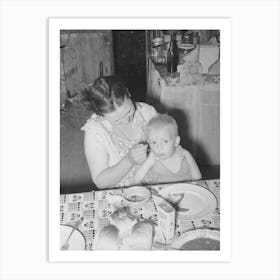 Wife Of Unemployed Oil Worker Feeding Her Baby, Seminole, Oklahoma By Russell Lee Art Print