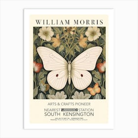 William Morris Print Exhibition Poster Butterfly Print Art Print