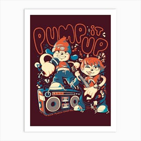 Pump It Up - Retro Game Geek Gift Art Print