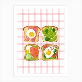 Breakfast Toasts Poster Art Print