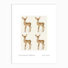Cute Animals Collection Deer Fawn 4 Art Print