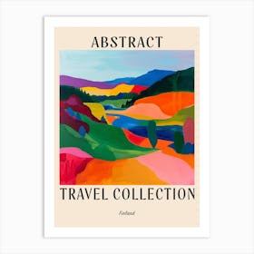 Abstract Travel Collection Poster Finland 3 Art Print