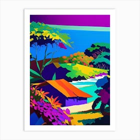 Sumba Island Indonesia Colourful Painting Tropical Destination Art Print