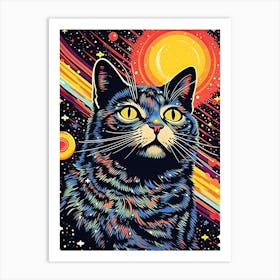 Astral Alleycats, Psychedelic Cats series Art Print