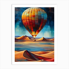 Hot Air Balloon In The Desert 2 Art Print