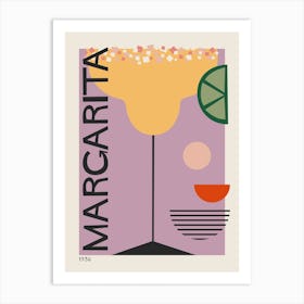Margarita Retro Cocktail  Art Print