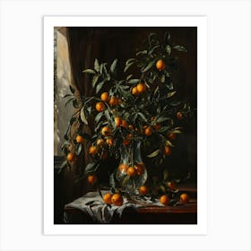 Baroque Floral Still Life Bergamot 1 Art Print